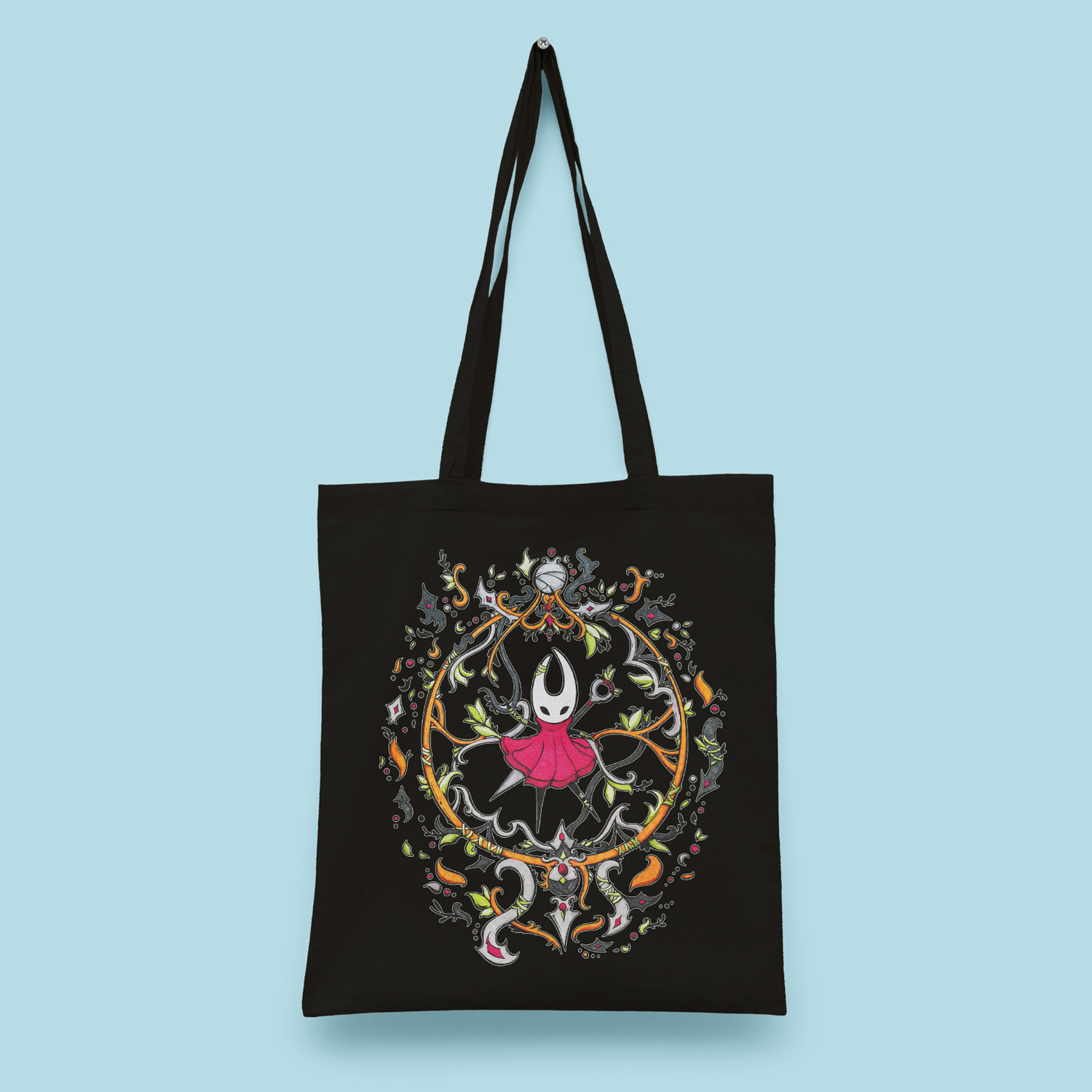 Black Tote Bag Hollow Knight Silksong Hornet by .