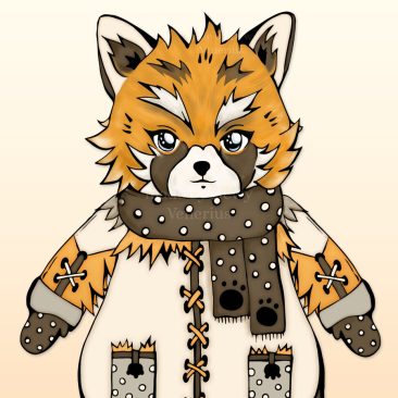 Character-design-red-panda-Foxy-2023 by . 