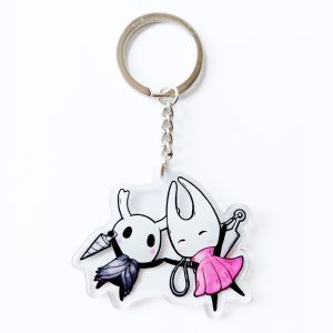 Cute Hollow Knight Acrylic Keychain with Hornet