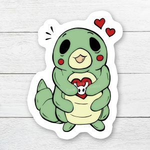 Cute Hollow Knight sticker Grub by . 
