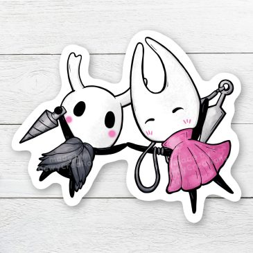 Cute Hollow Knight sticker Hornet fanart by . 