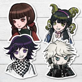 Danganronpa v3 fanart sticker set Kokichi Tenko Keebo Maki by . 