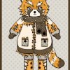 Foxy-red-panda-postcard3B by Dewy Venerius.