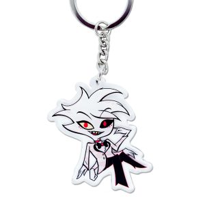 Hazbin Hotel acrylic keychain Angel Dust by .