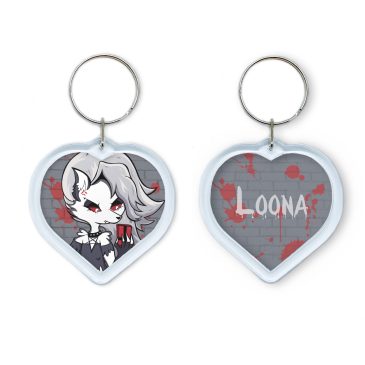Helluva-Boss-keychain-sleutelhanger-fanart-Loona by This image may not be used for commercial use or personal purposes without direct permission of the artist and creator, Dewy Venerius. It has a following licence: Attribution-NonCommercial-NoDerivatives 4.0 International (CC BY-NC-ND 4.0).. 