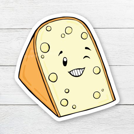 Holland sticker met gele kaas by . 