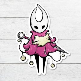 Hollow Knight Silksong fanart sticker Hornet map kawaii fantasy by . 