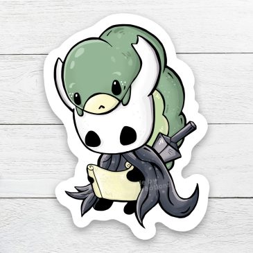Hollow Knight sticker - Knight and Grub by . 