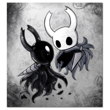 Hollow-Knight-the-Void-Vessel-Illustration-print by . 