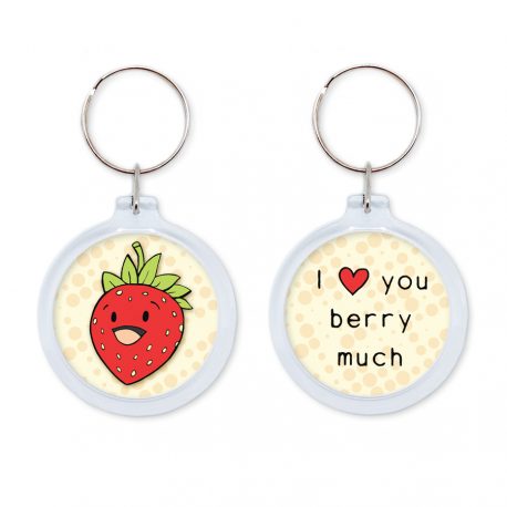 Cute-funny-keychain-strawberry-fruit-key-ring-i-love-you