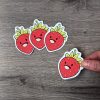 Kawaii cute strawberry fruit stickers