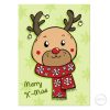 Kawaii Reindeer rendier postkaart kerstkaart kerst kaart kawaii DewyCreations Dewy Venerius