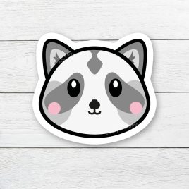 Kawaii wasbeer dieren sticker Robin by . 