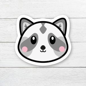 Kawaii wasbeer dieren sticker Robin by .