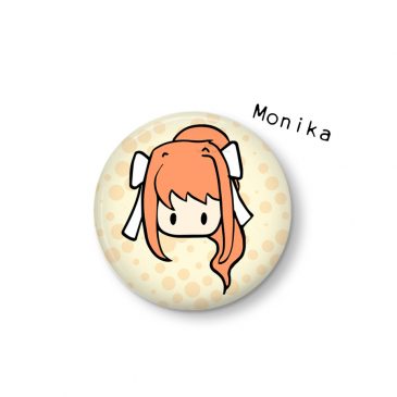 Monika-button-Doki-Doki-Literature-Club by . 