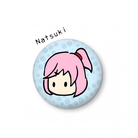 Natsuki-button-Doki-Doki-Literature-Club by . 