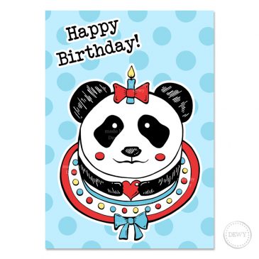 Panda-happy-birthday-card by Dewy Venerius. 
