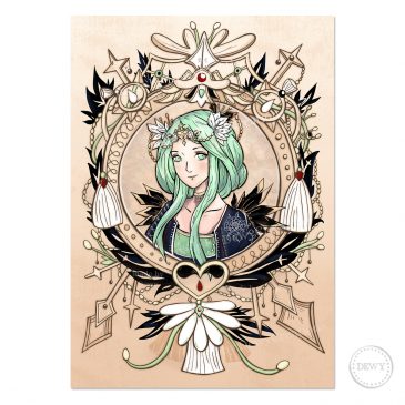 Rhea-Fire-Emblem-Three-Houses-poster-design-victorian-style-DewyCreations by . 