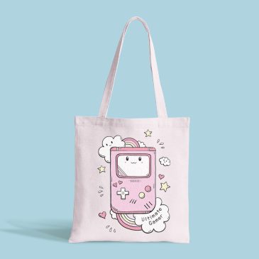 Roze Kawaii Ultimate Gamer Gamergirl Gameboy Tote Bag B by Copyright (c) 2020 nguyenanh0905/Shutterstock.  No use without permission.. 