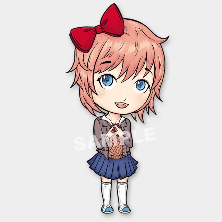 Sayori Chibi DDLC acrylic keychain €8,95