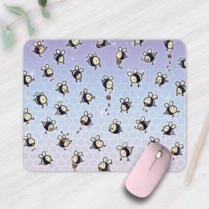 Schattige kawaii muismat mousepad bijtjes pastel bees by .