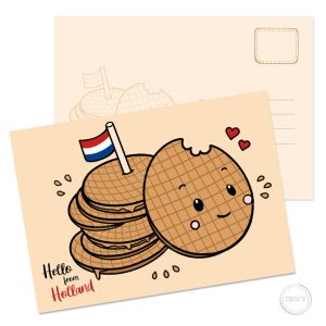 Stroopwafel wenskaart Nederland Holland by Attribution-NonCommercial-NoDerivatives 4.0 International (CC BY-NC-ND 4.0)..