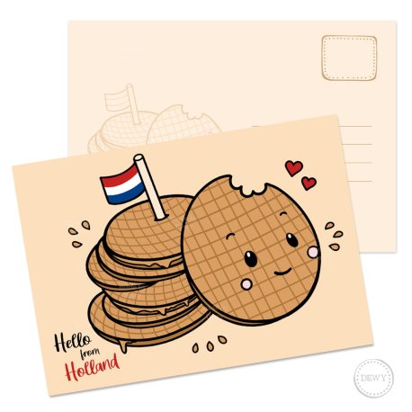 Stroopwafel wenskaart Nederland Holland by Attribution-NonCommercial-NoDerivatives 4.0 International (CC BY-NC-ND 4.0).. 