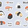 Sushi-stickers by .