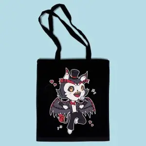 Zwarte Hazbin Hotel fanart Tote Bag Husk by .